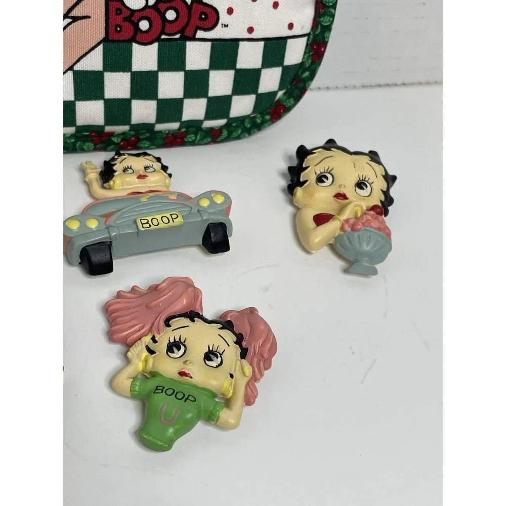 Betty Boop Lot 4 3D Refrigerator Magnet Cactus Keychain 1994 Pot Holder Vintage